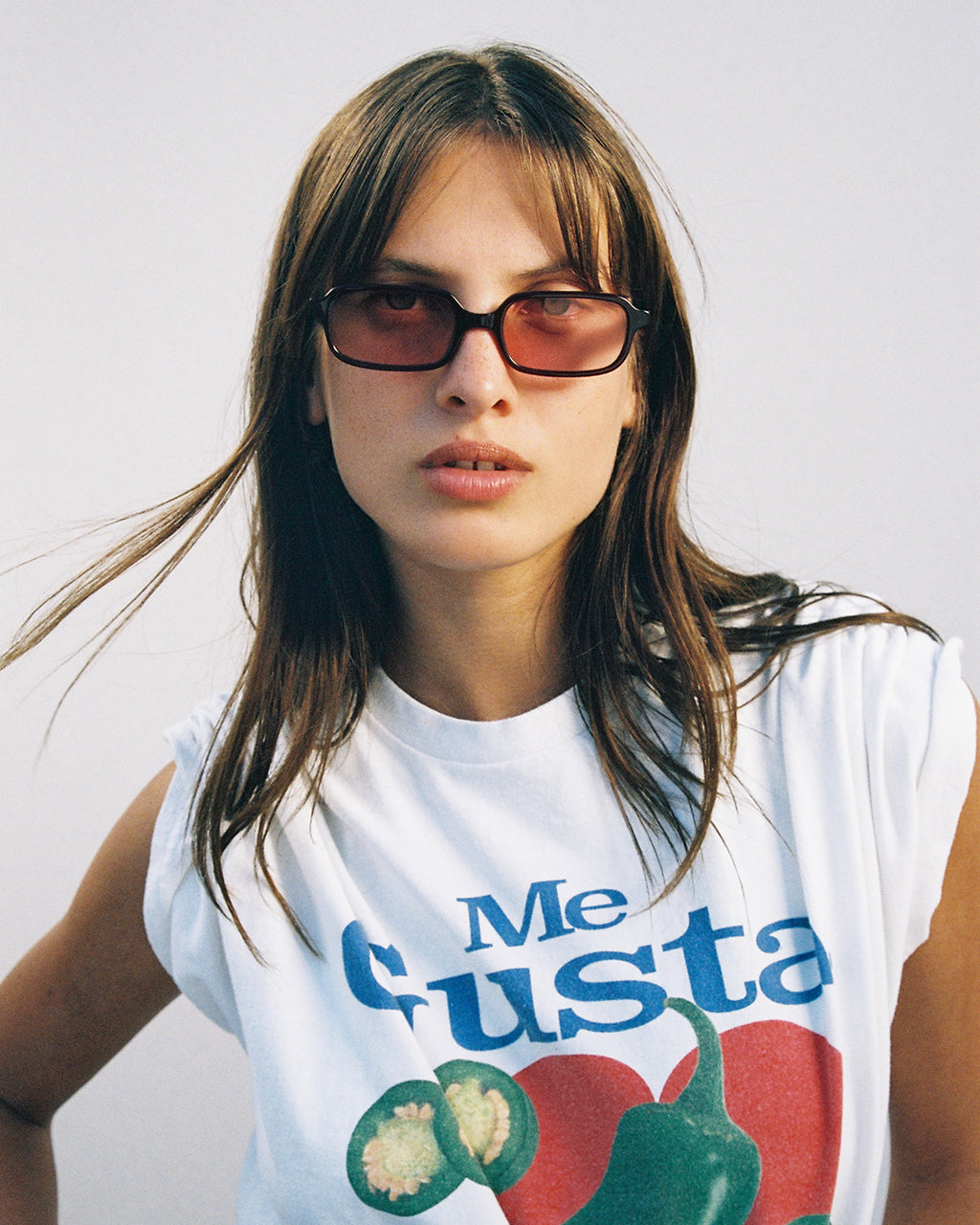 The Kaya JF Colors Rechteckig Damen-Sonnenbrillen in Rot