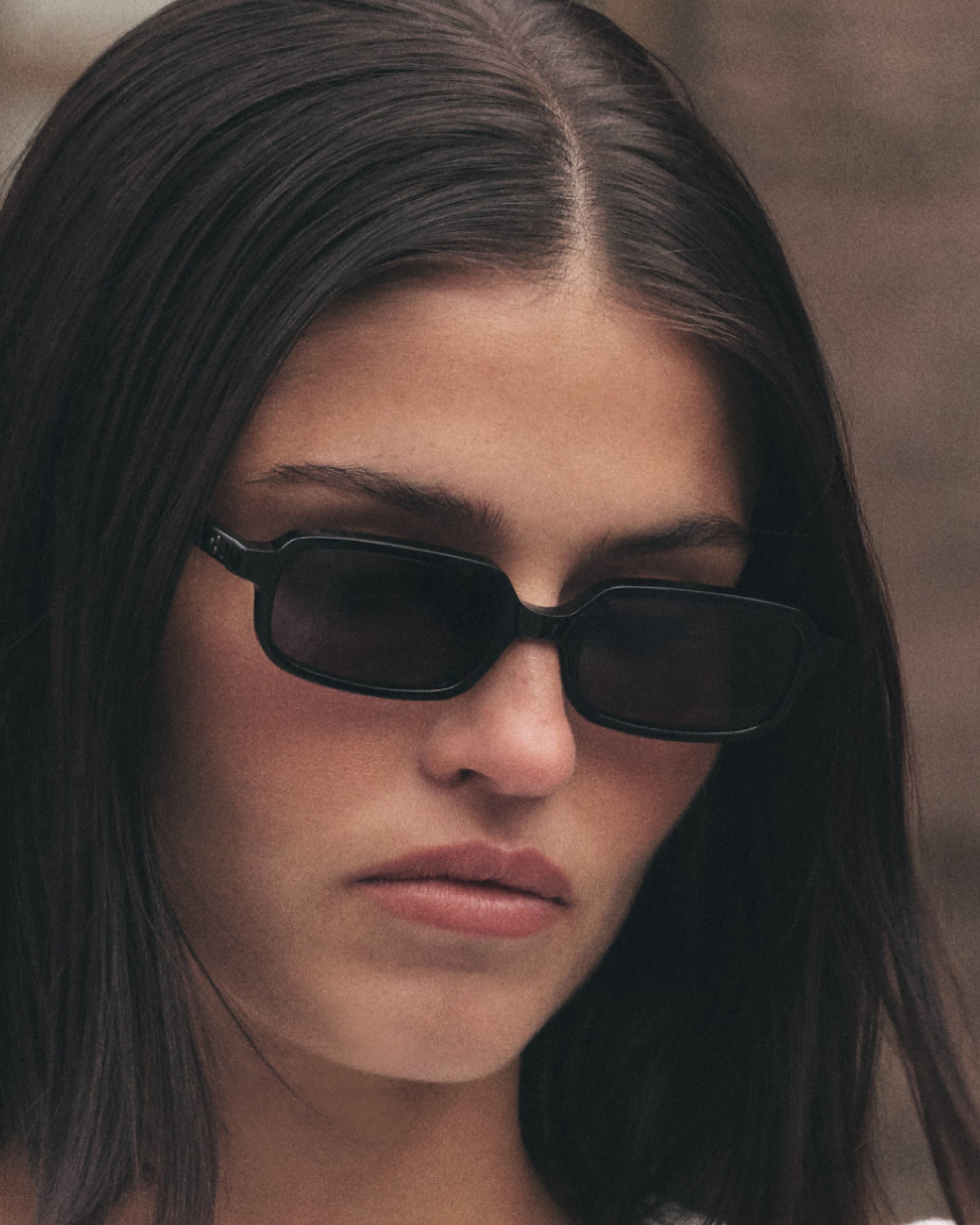 La Kaya Rectangular Gafas de Sol para Mujer in Negro