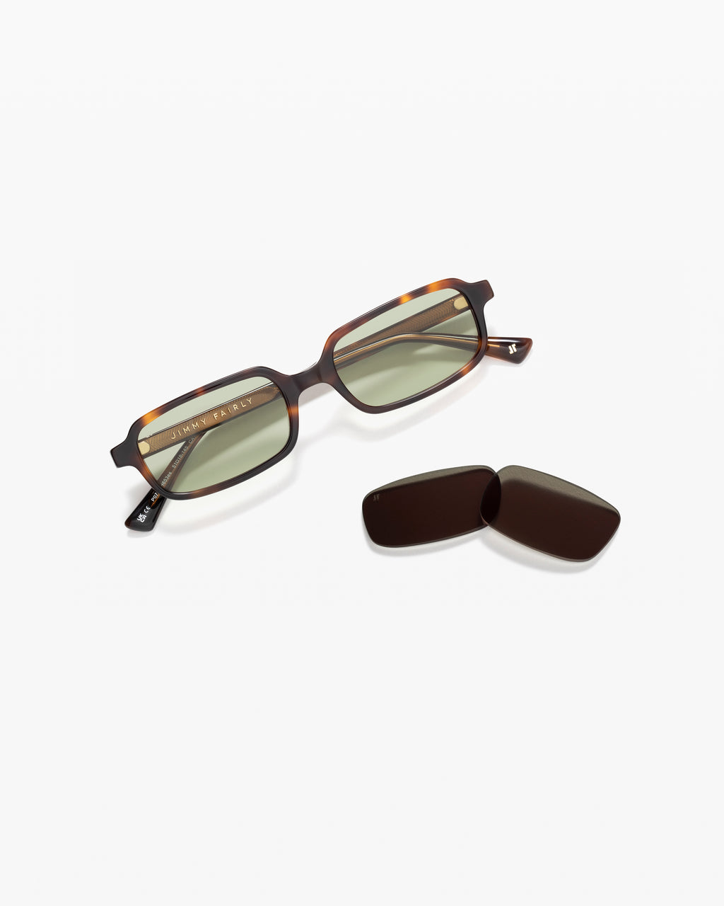 The Kaya JF Colors Rechteckig Damen-Sonnenbrillen in Dark Tortoise