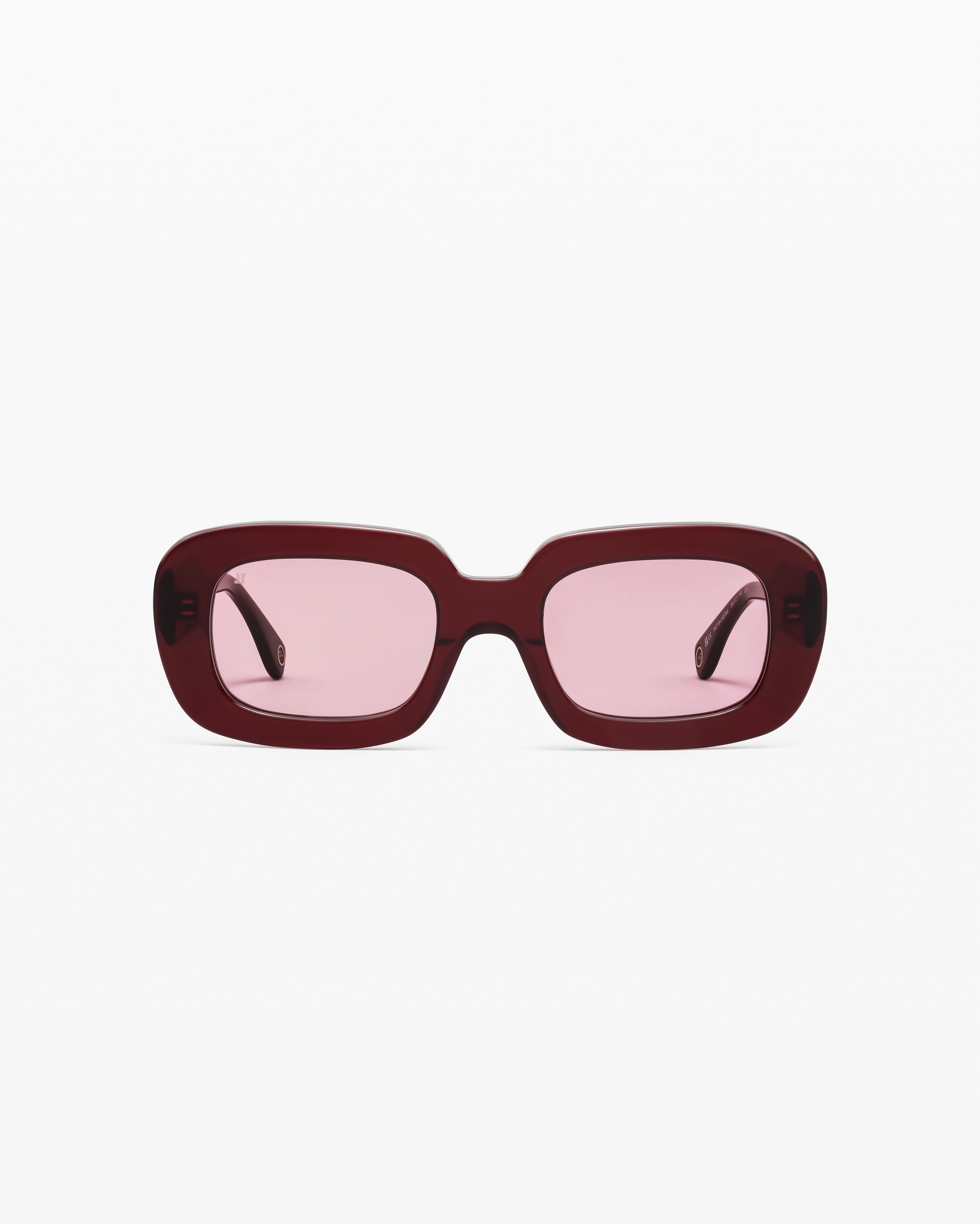 The Ily JF Colors Rectangular Women's Sunglasses in Burgundy