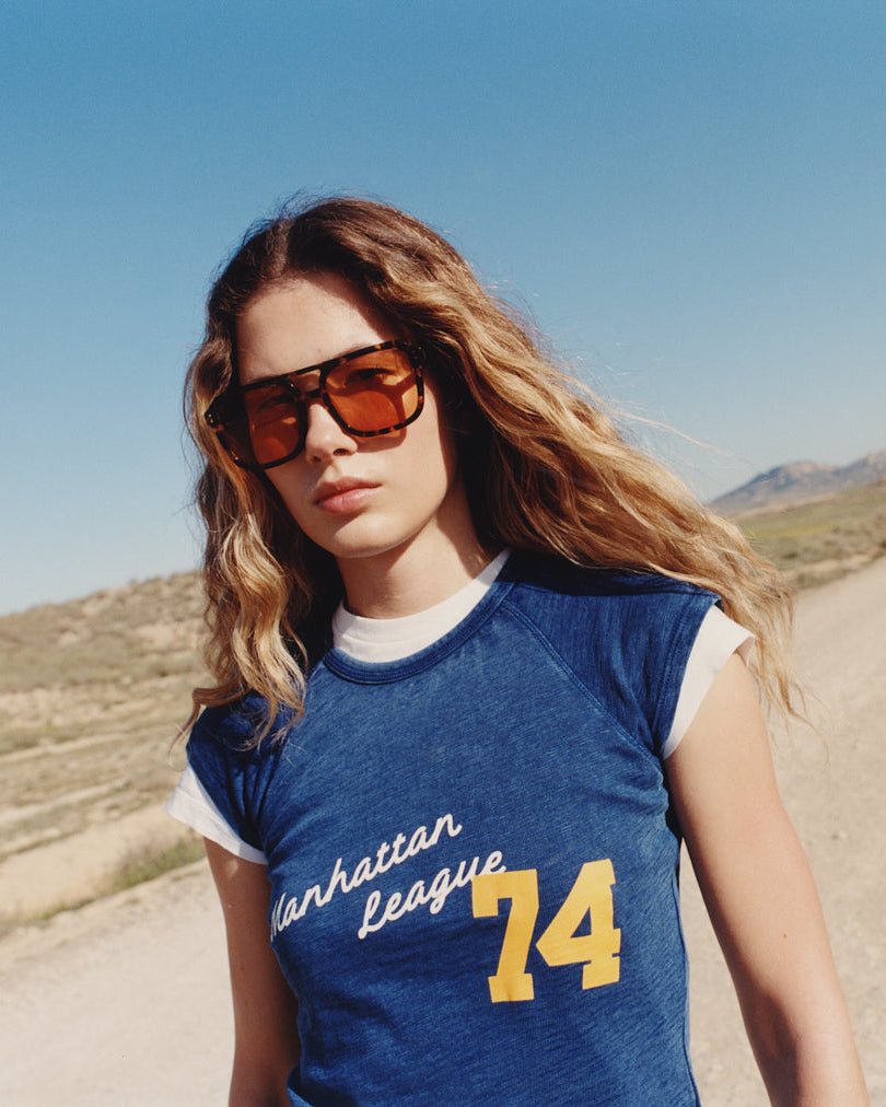 The Elma JF Colors Aviator Women's Sunglasses in Yellow Tortoise