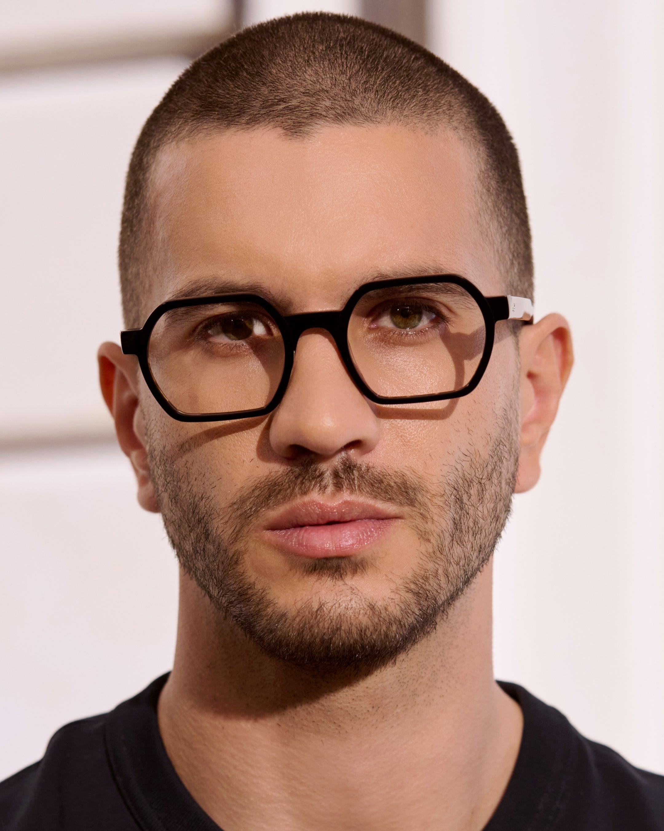 The Darren L Rectangular Men's Eyeglasses in Black