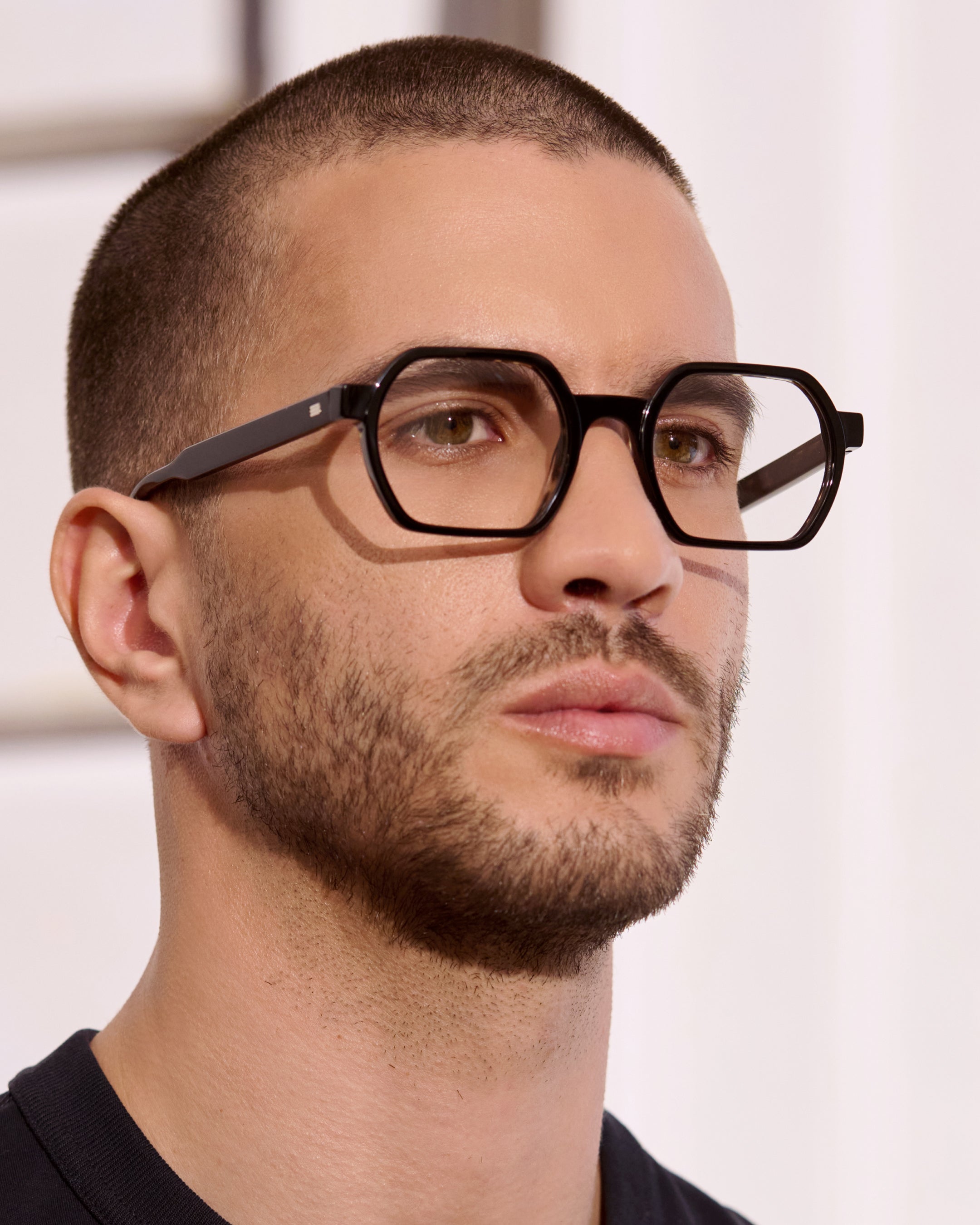 The Darren L Rectangular Men's Eyeglasses in Black