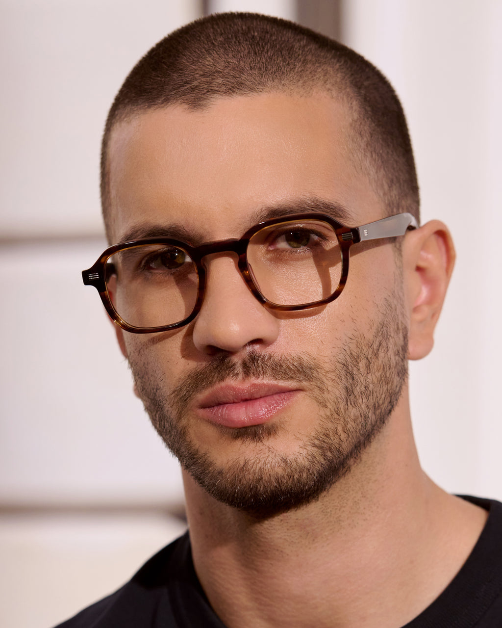 The Ezra Rechteckig Herrenbrillen in Helle Schuppe