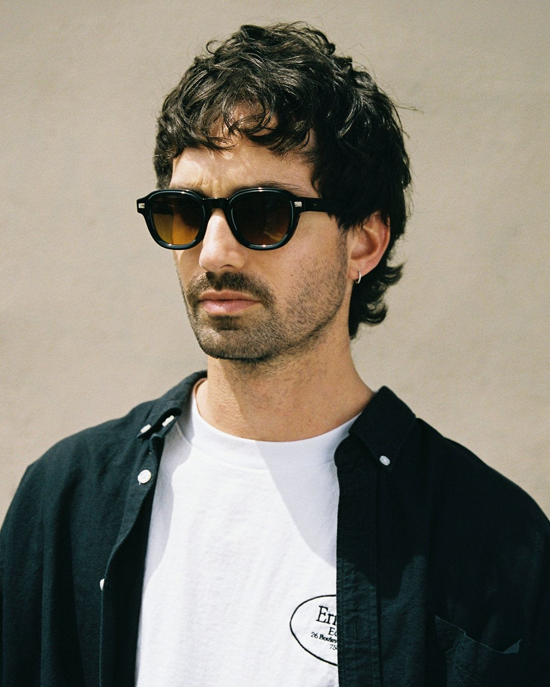 The Napoli Square Men's Sunglasses in Black