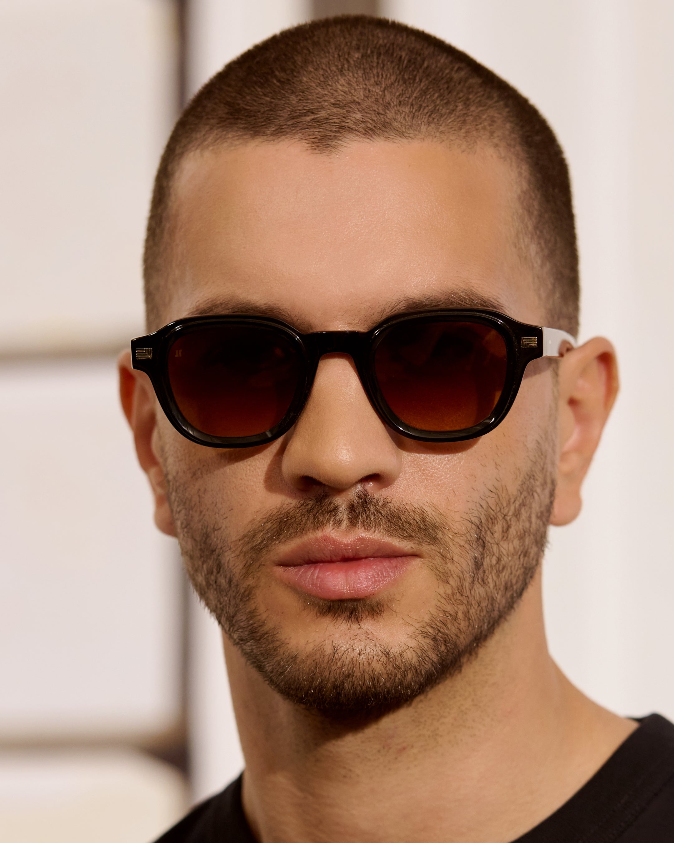 The Napoli Square Men's Sunglasses in Black