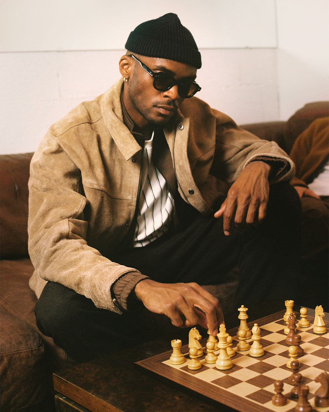 The Napoli Square Men's Sunglasses in Black