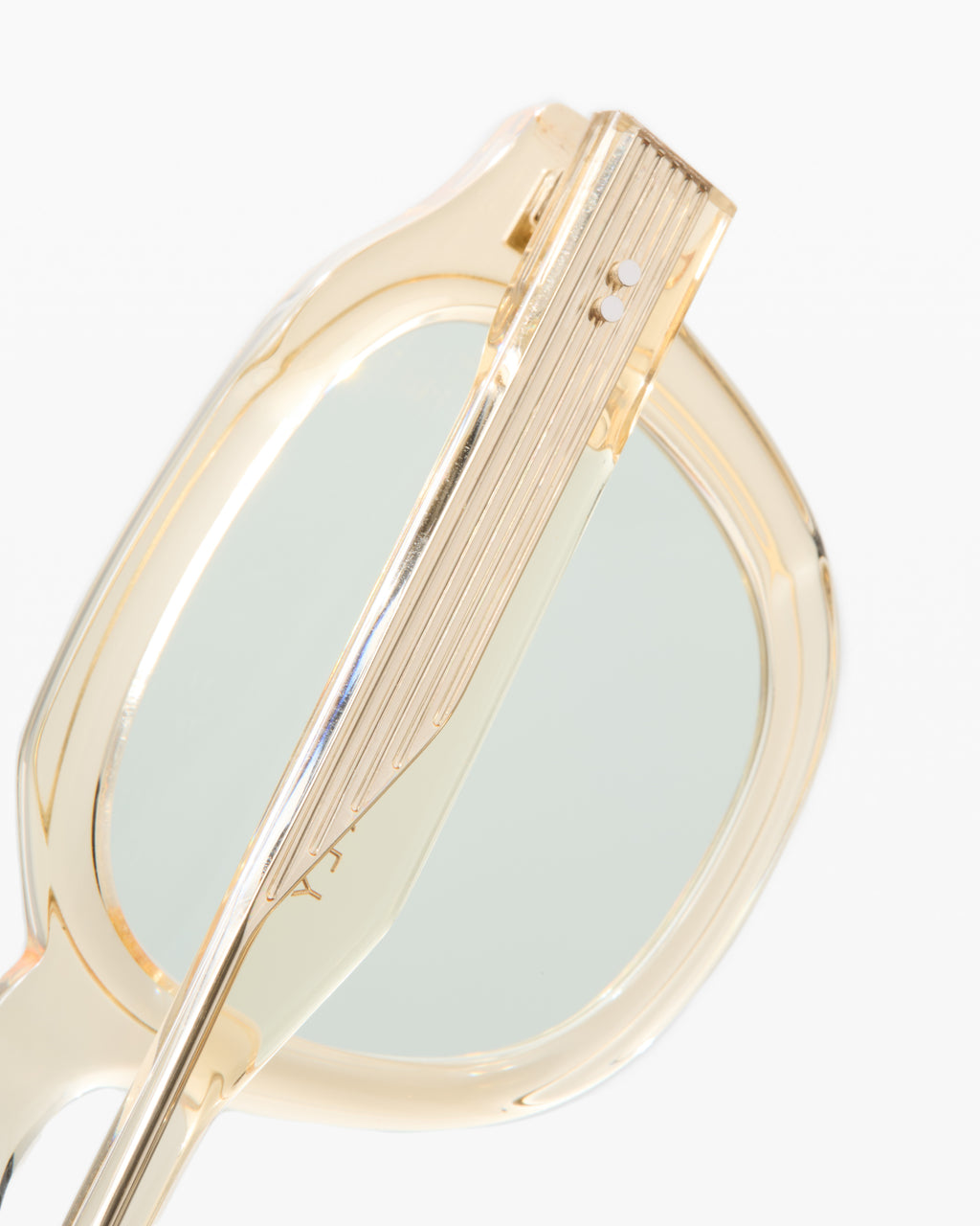 The Napoli Rechteckig Herren-Sonnenbrillen in Kristallgelb