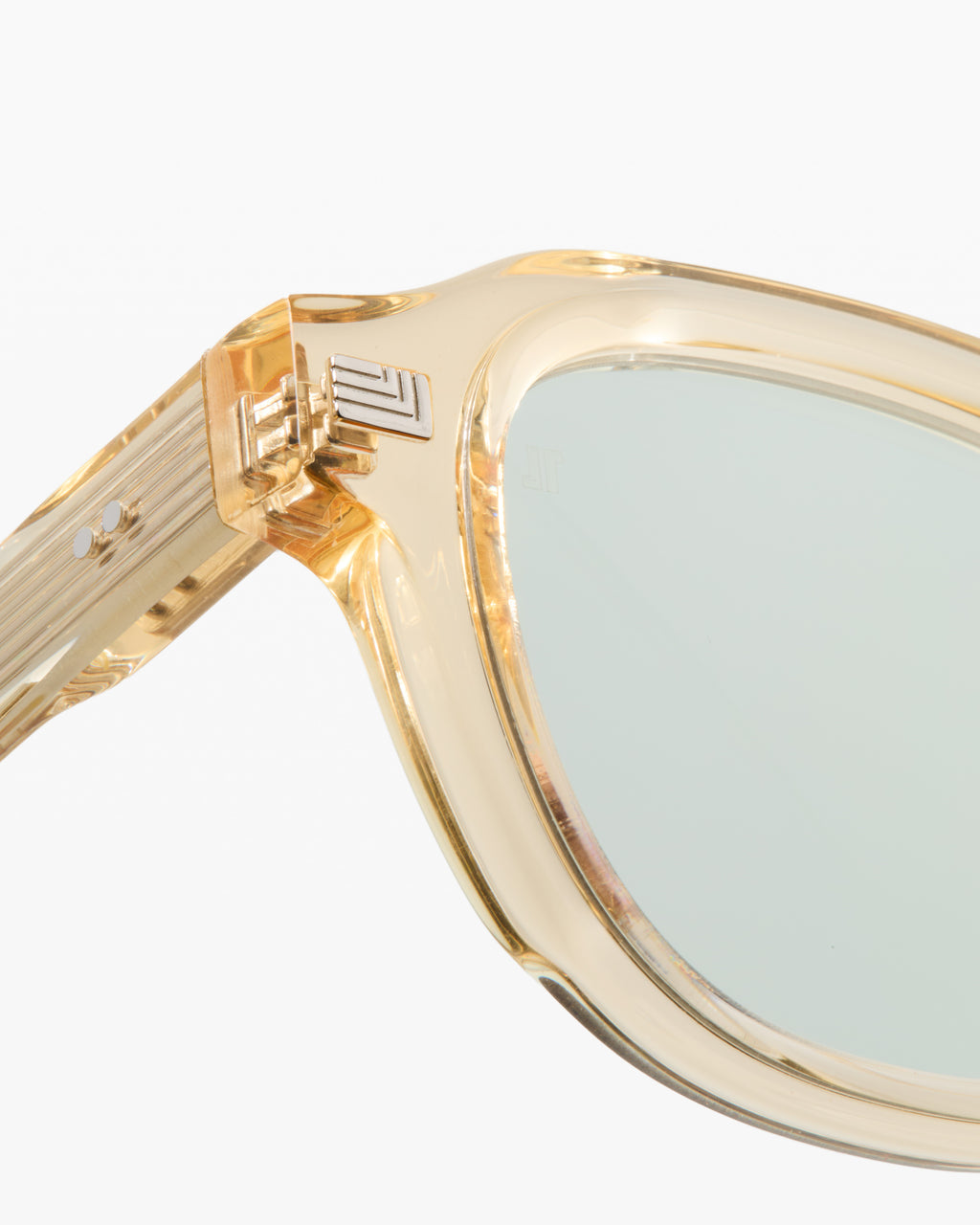 The Napoli Rechteckig Herren-Sonnenbrillen in Kristallgelb