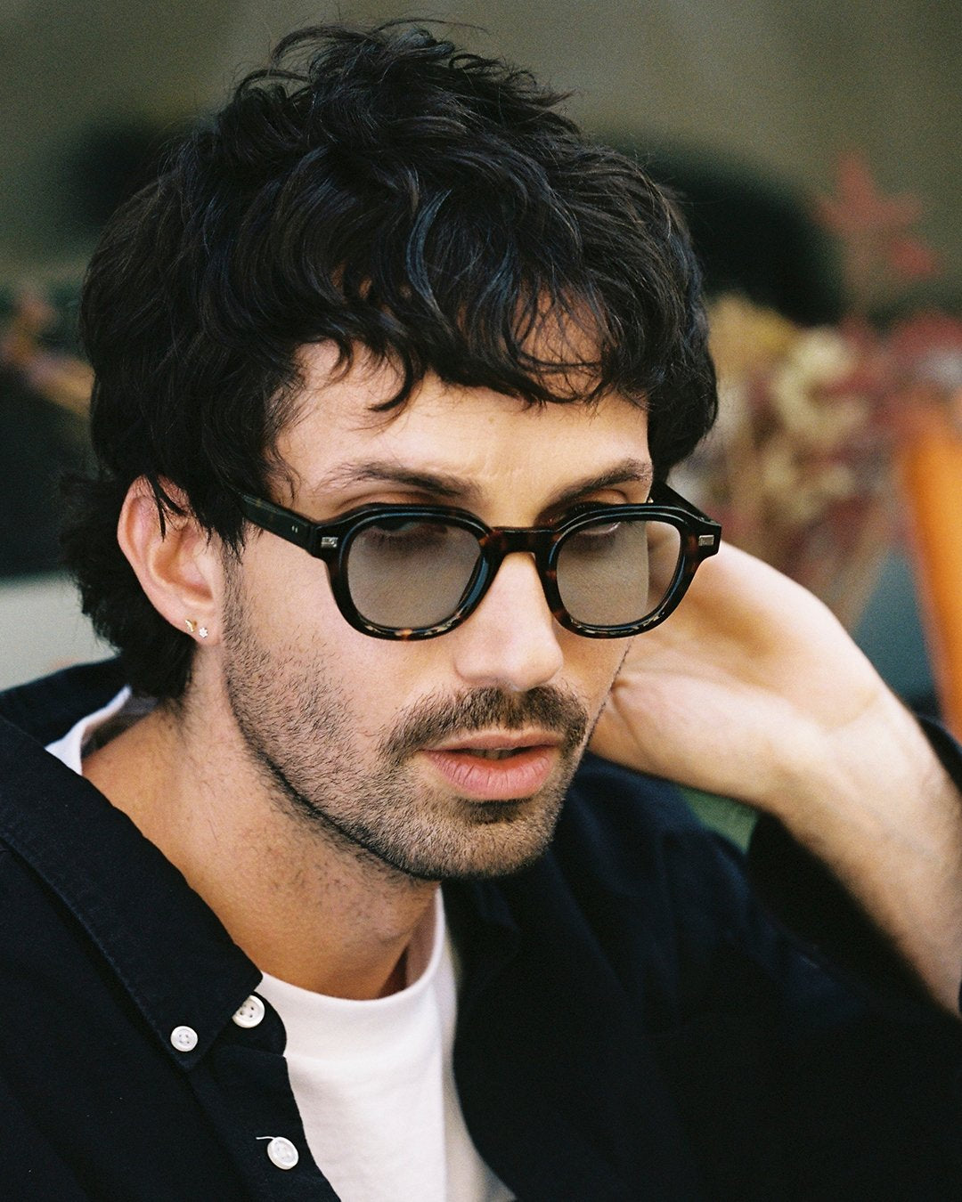 The Napoli Square Men's Sunglasses in Dark Tortoise