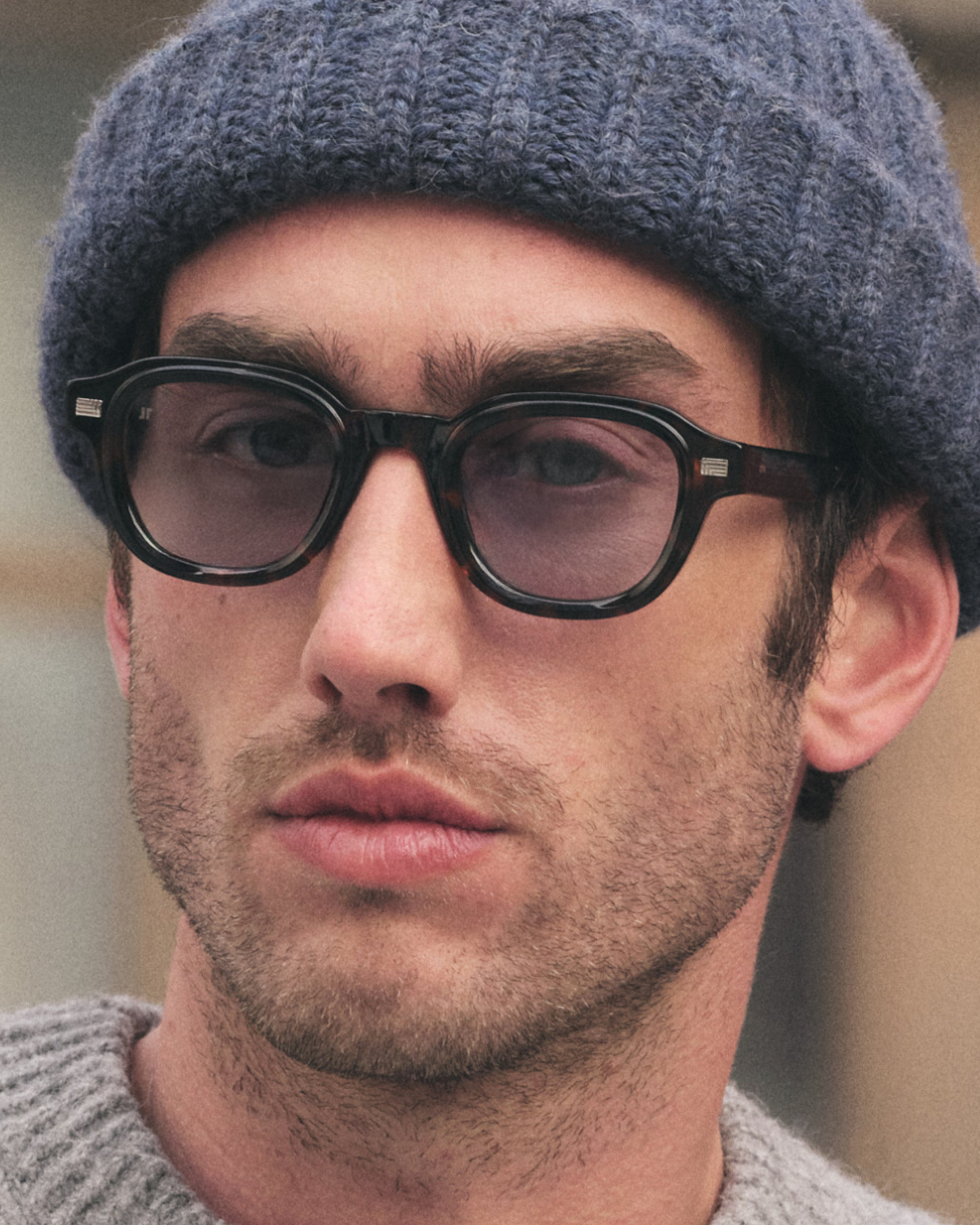 The Napoli Square Men's Sunglasses in Dark Tortoise