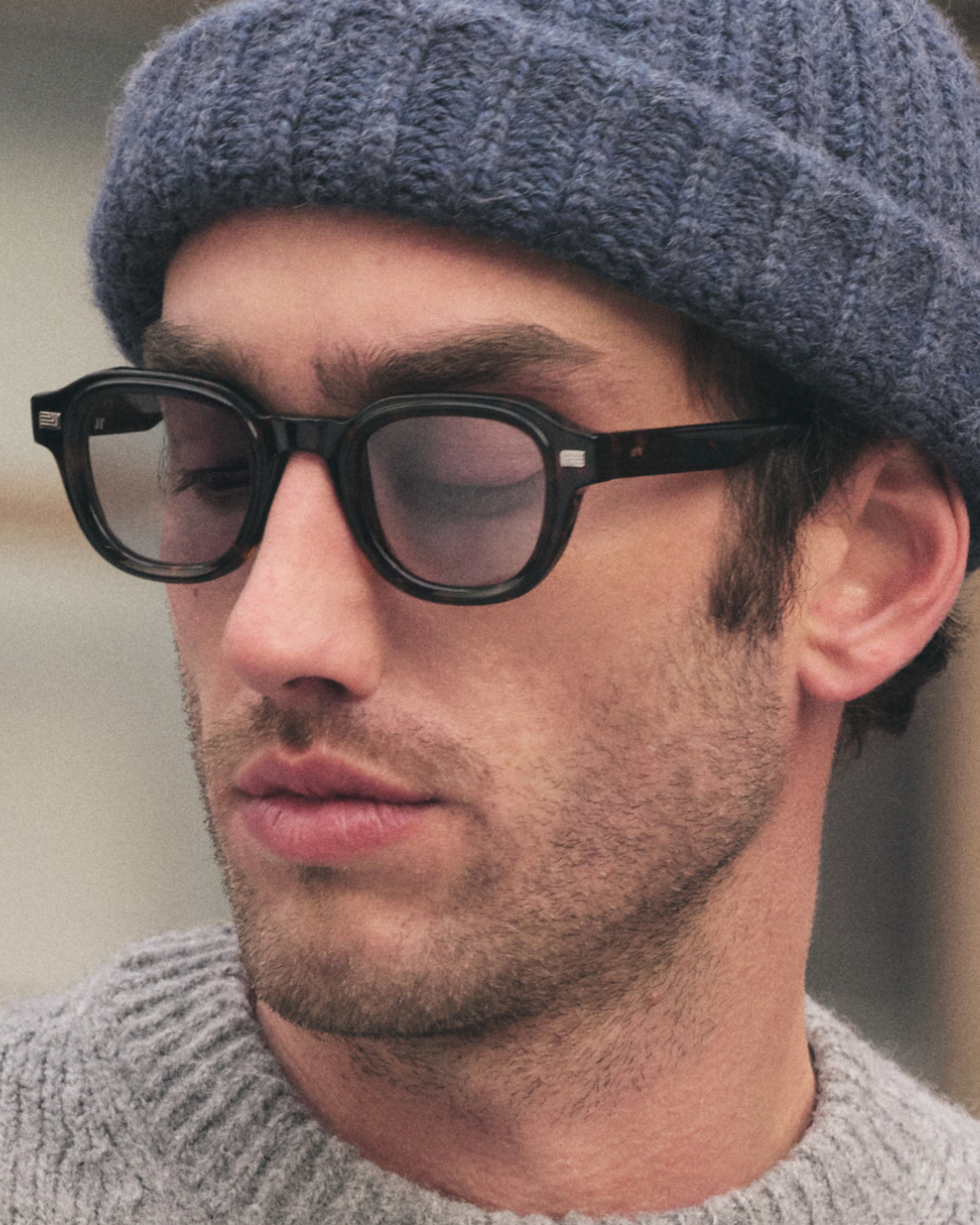 The Napoli Square Men's Sunglasses in Dark Tortoise