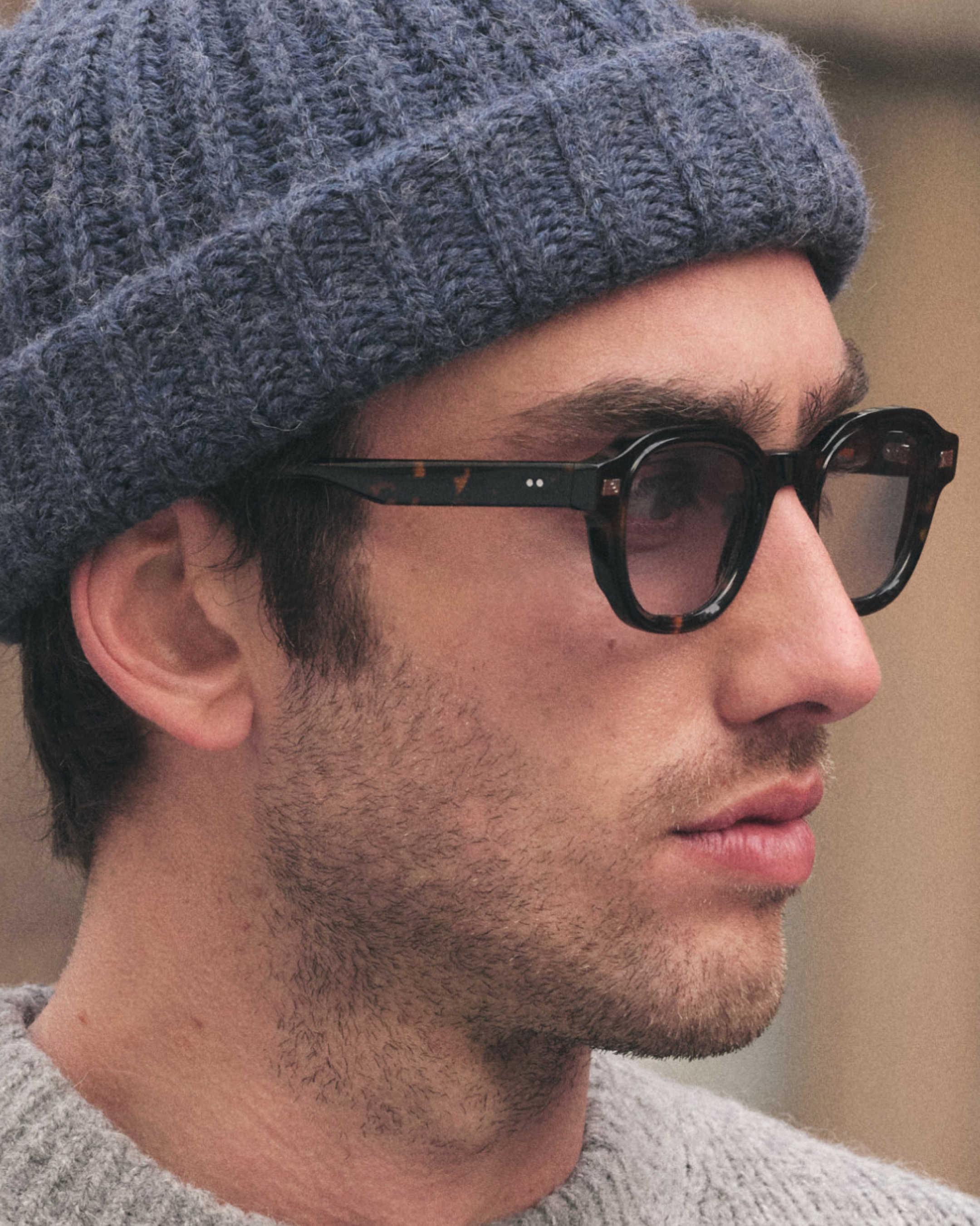 The Napoli Square Men's Sunglasses in Dark Tortoise