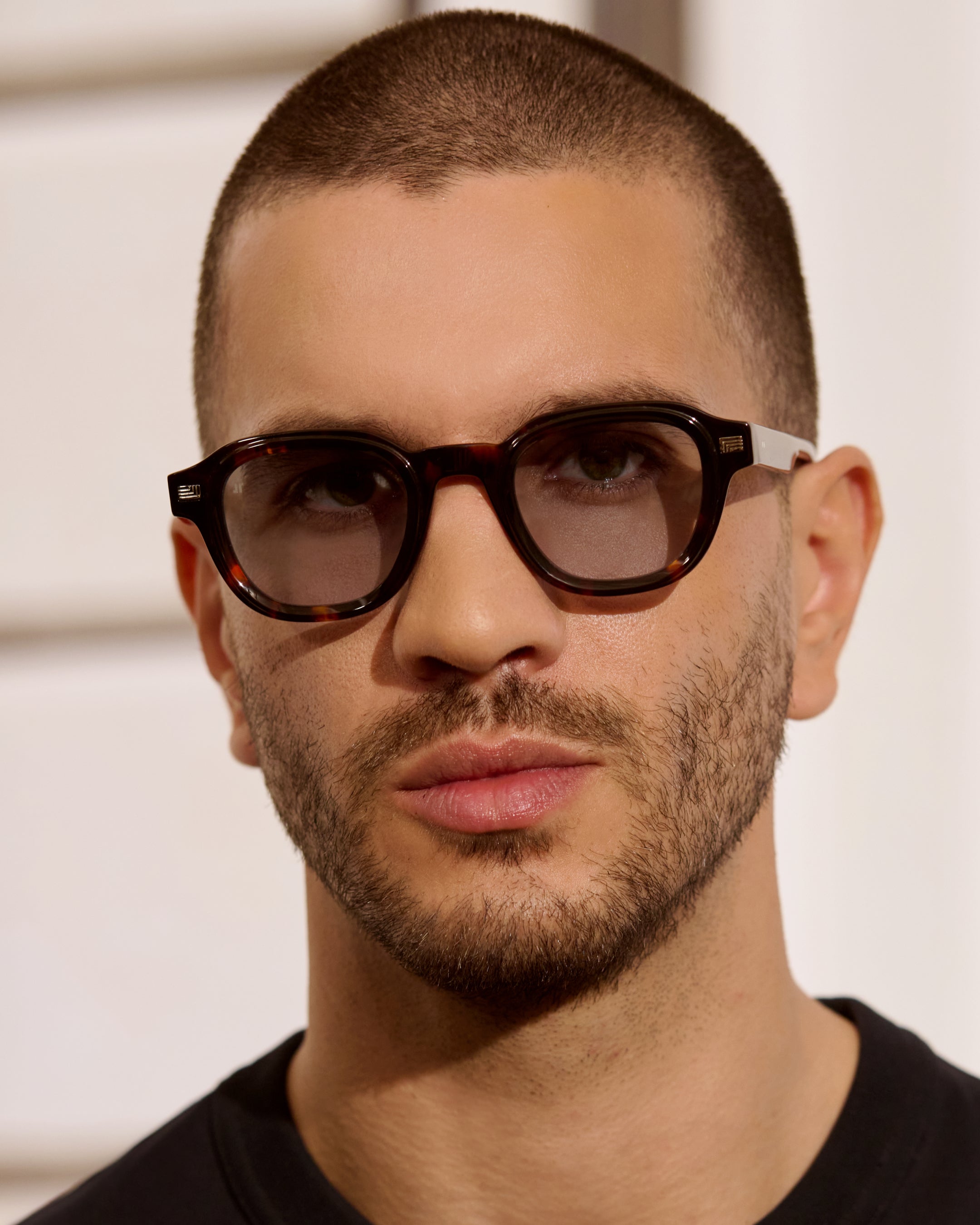 The Napoli Square Men's Sunglasses in Dark Tortoise