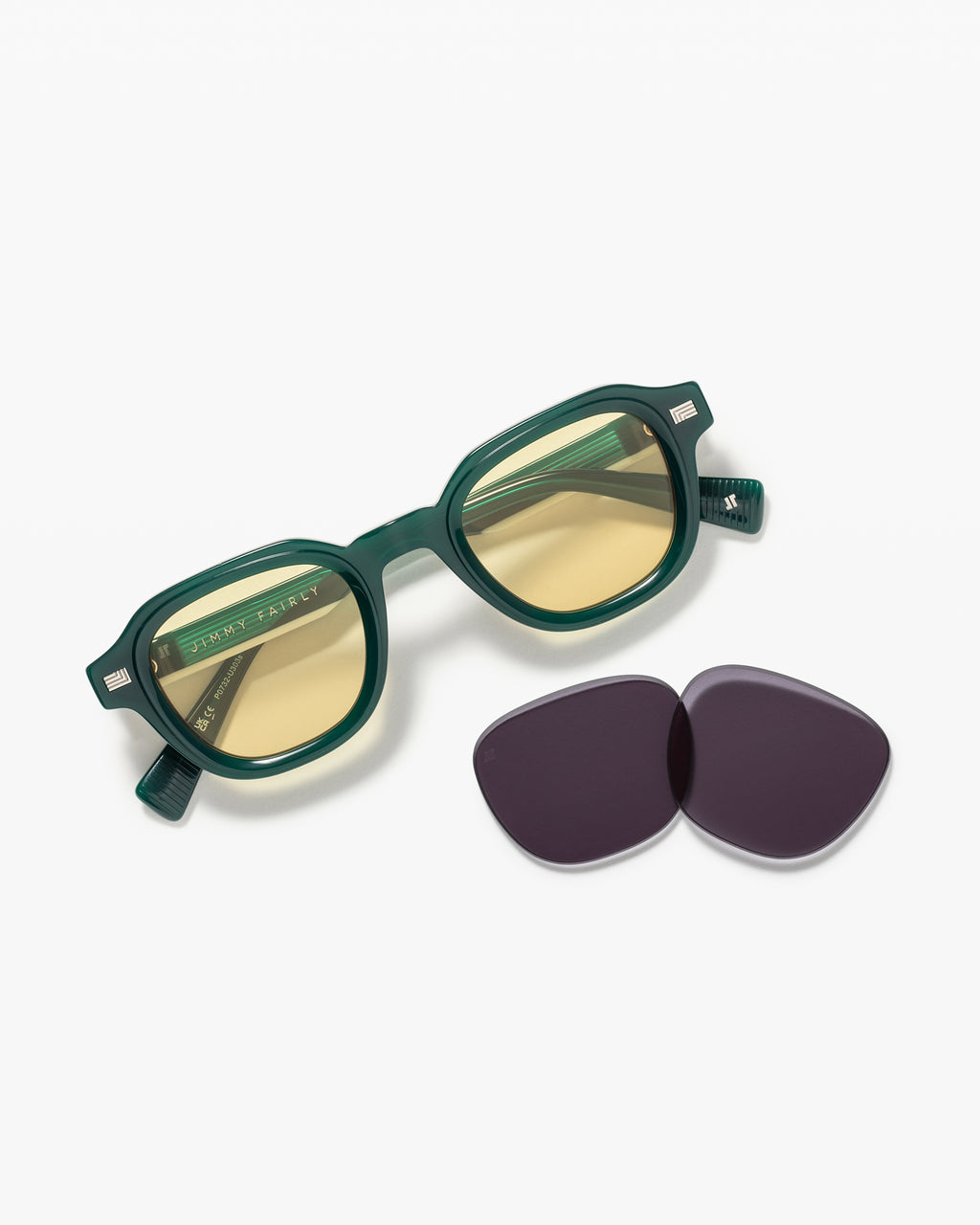 The Napoli JF Colors Square Men's Sunglasses in Green