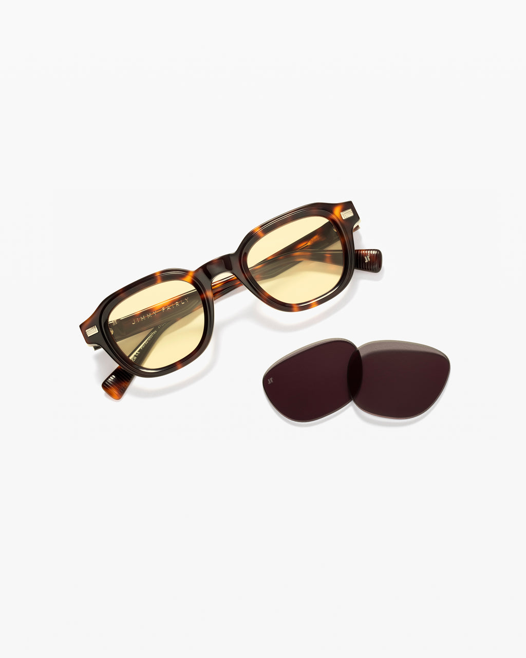 The Napoli レクタンギュラー Men's Sunglasses in ハバナ