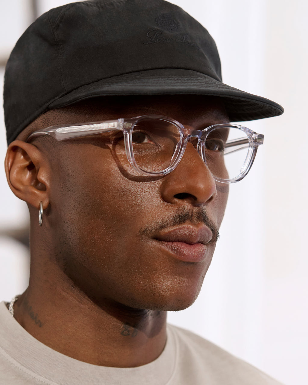 Il Adrian Rettangolari Occhiali da Vista da Uomo in Trasparente