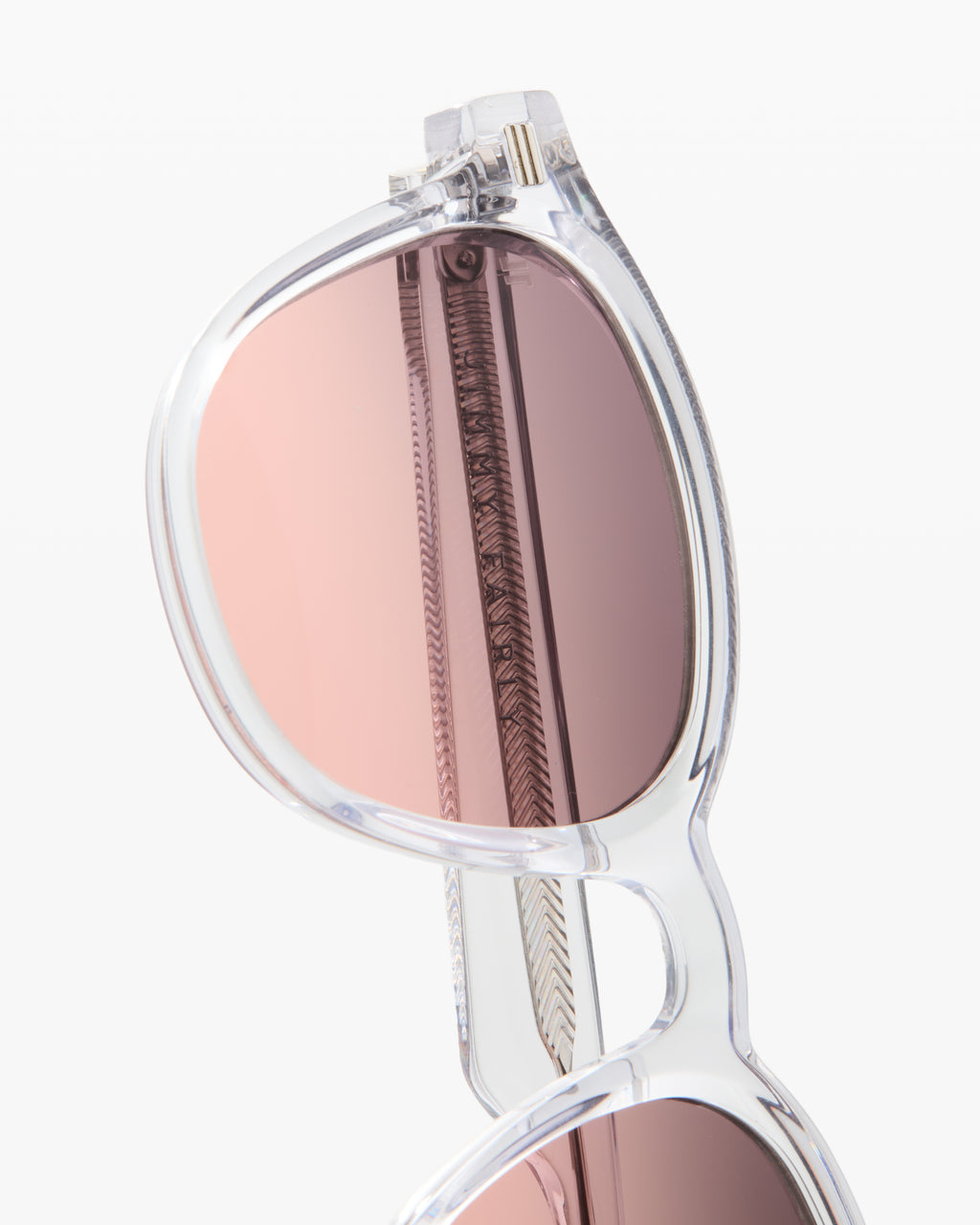 The Adrian Rectangular Men's Sunglasses in Transparent