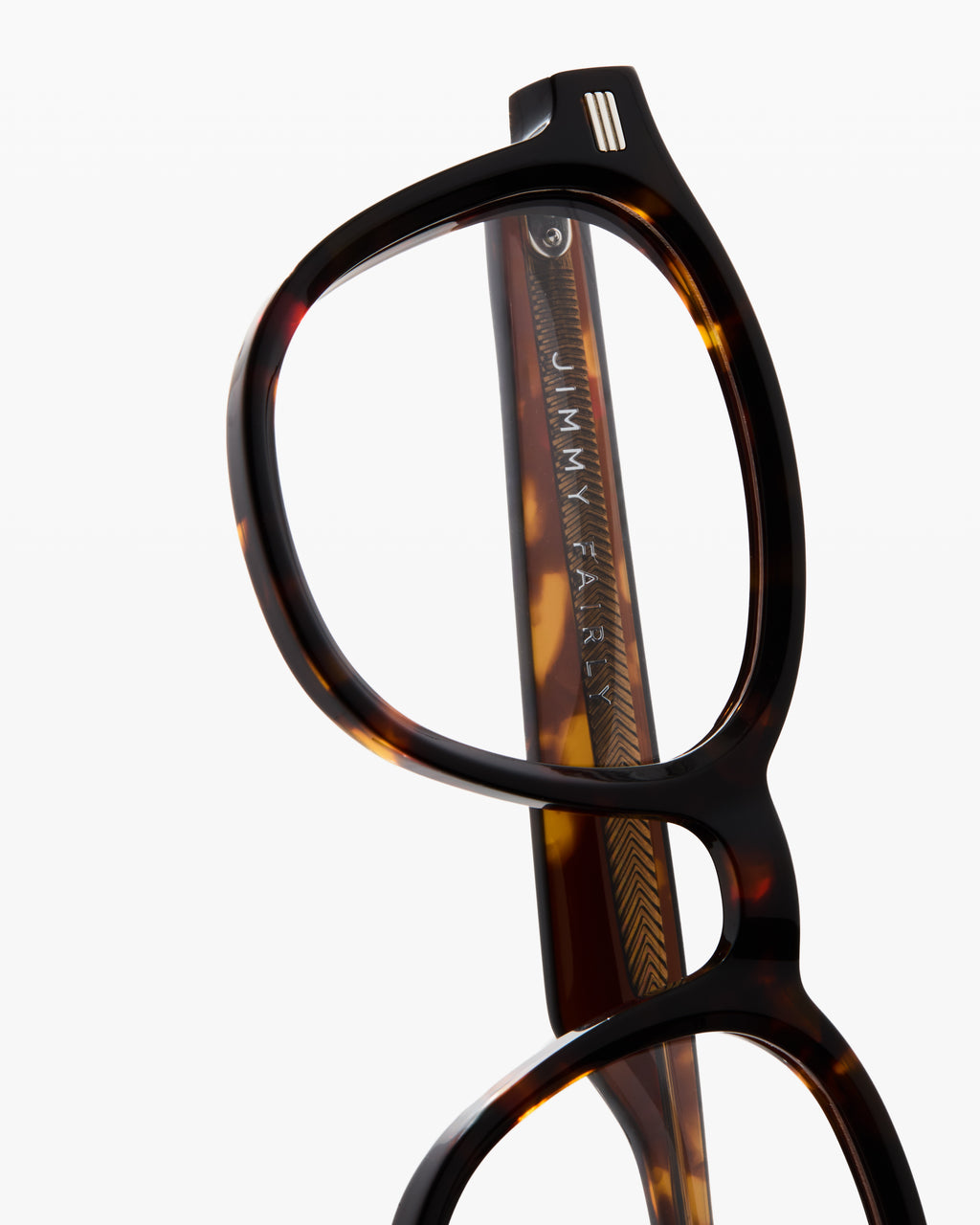 The Adrian Rechteckig Herrenbrillen in Dark Tortoise