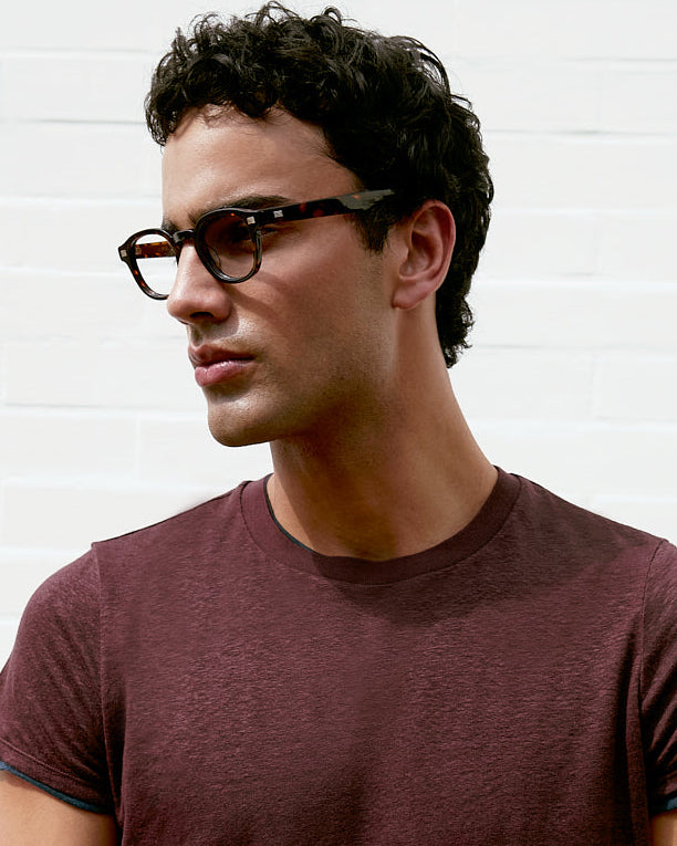 The Adrian Rectangular Men's Eyeglasses in Dark Tortoise