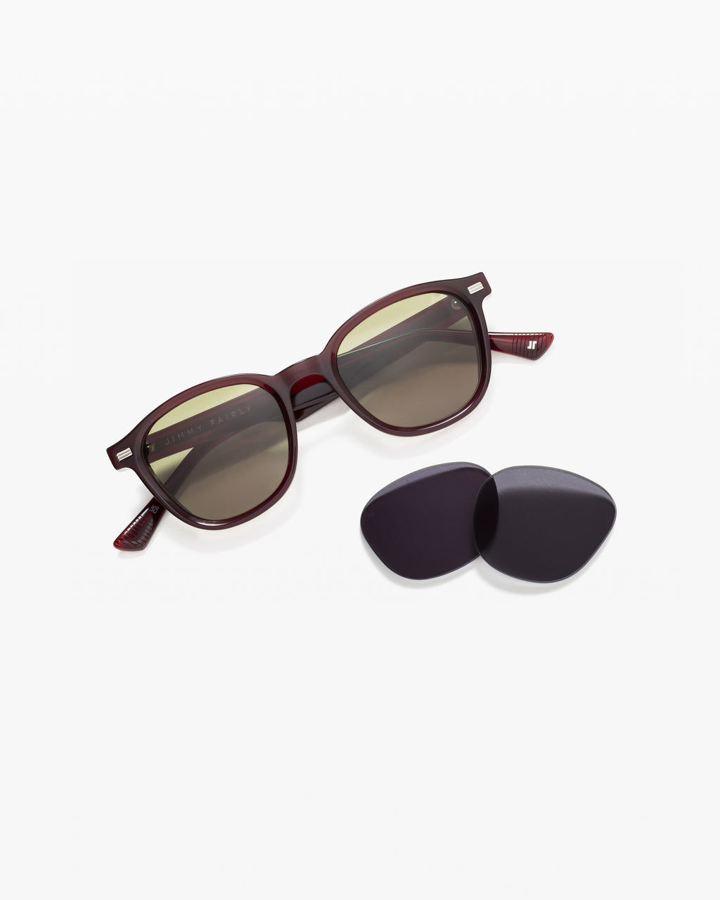 The Adrian Rectangular Men's Sunglasses in Burgundy