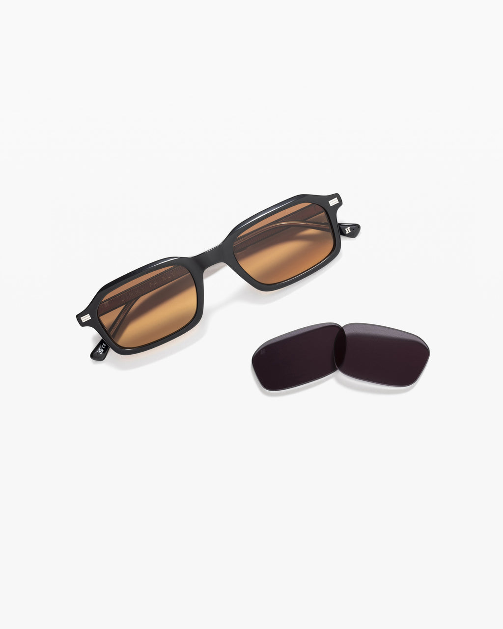 The Idro Rechteckig Damen-Sonnenbrillen in Schwarz