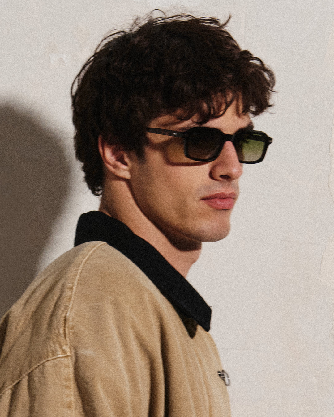 The Idro JF Colors Rectangular Men's Sunglasses in Dark Tortoise