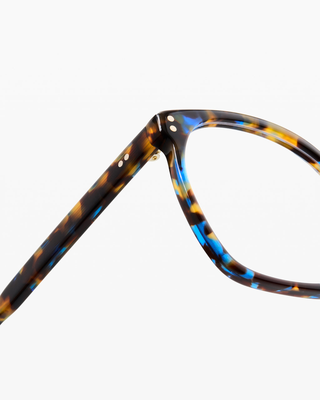 The Neta S Round Women's Eyeglasses in Blue Tortoise