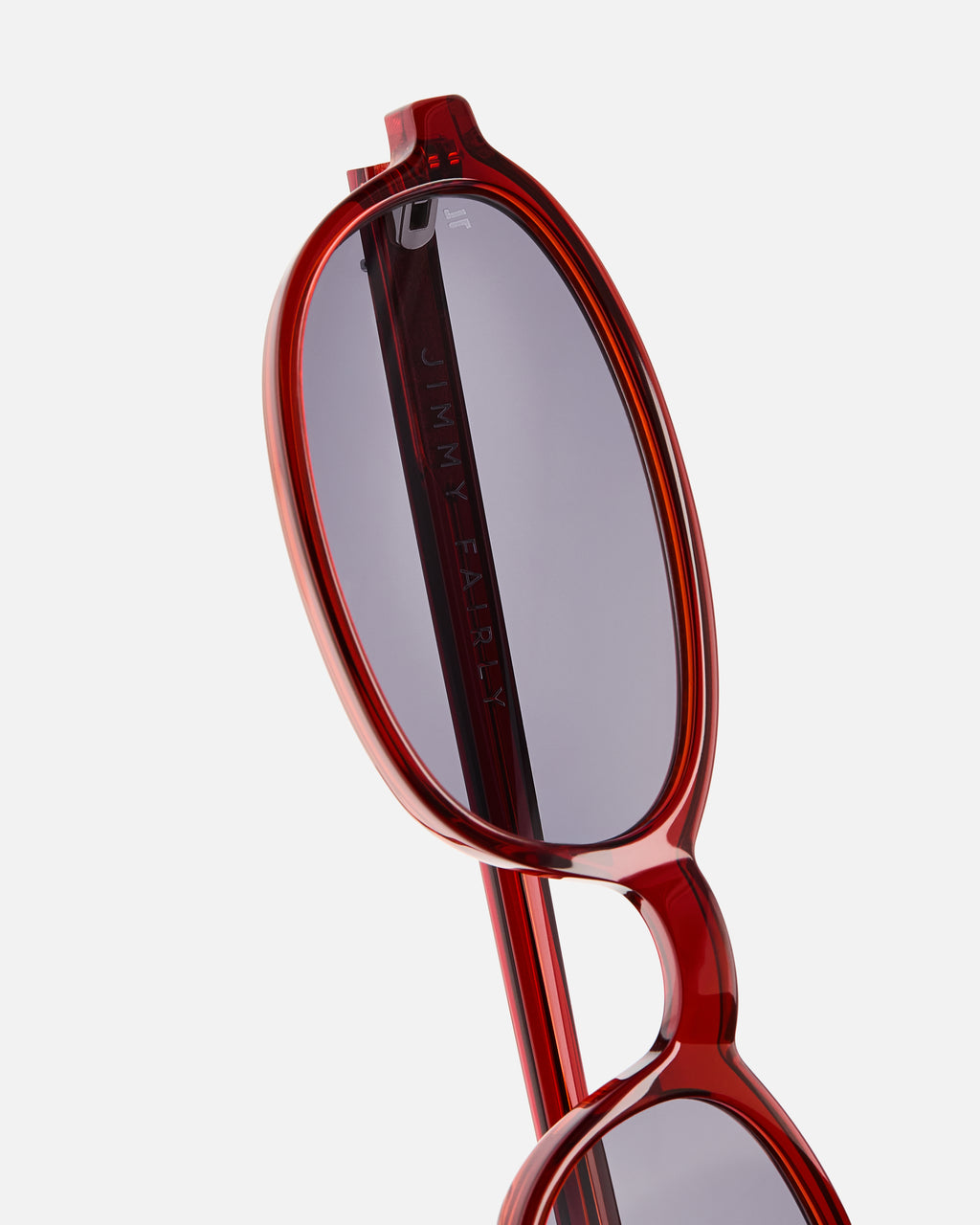 La Emmy Ovaladas Gafas de Sol para Mujer in Rojo