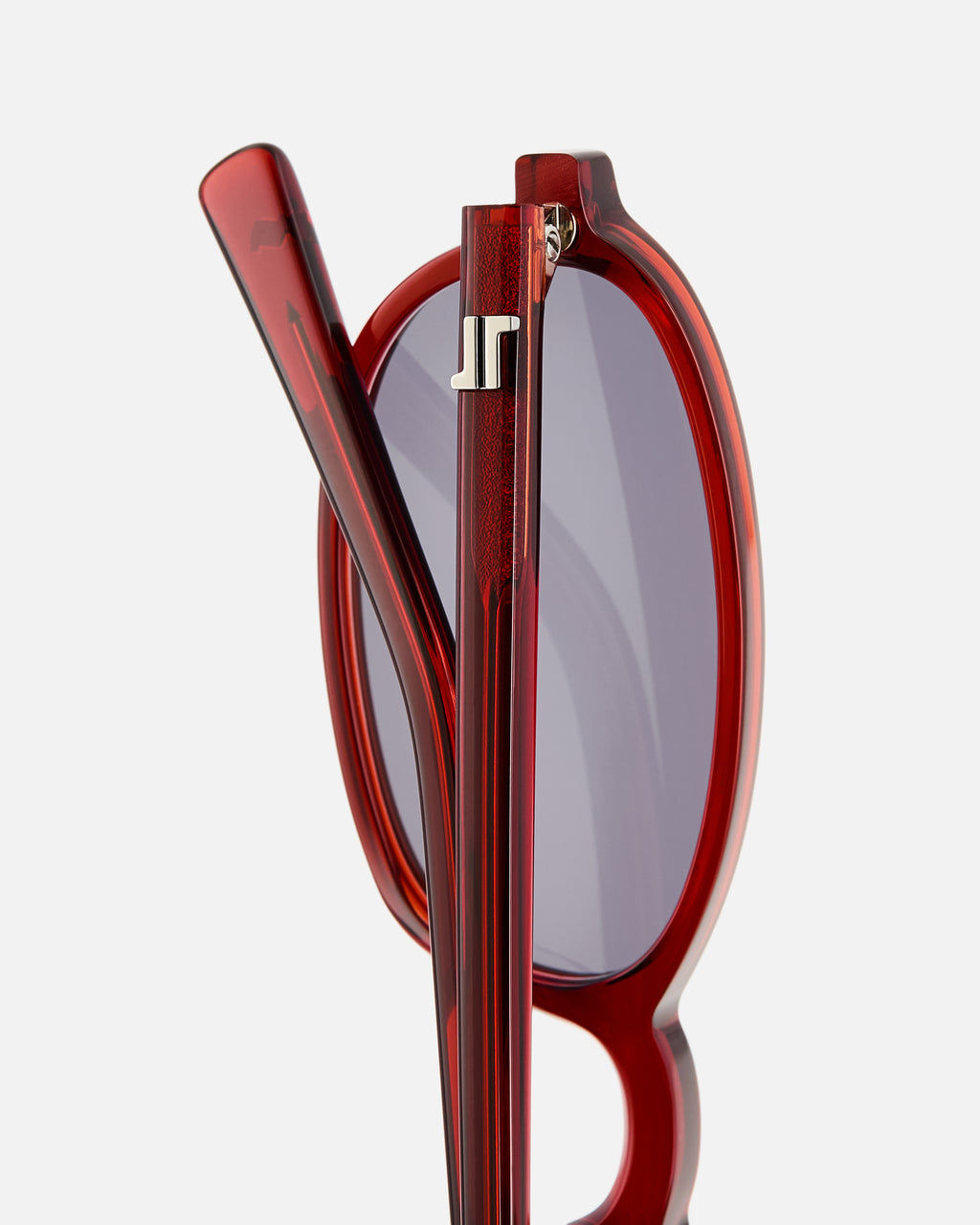 La Emmy Ovaladas Gafas de Sol para Mujer in Rojo
