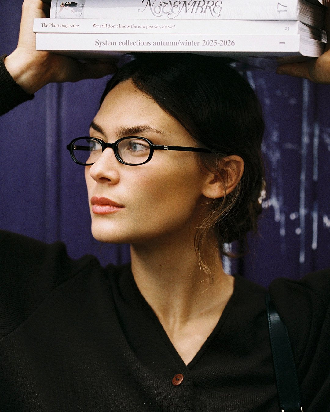 The Emmy Oval Women's Eyeglasses in Black