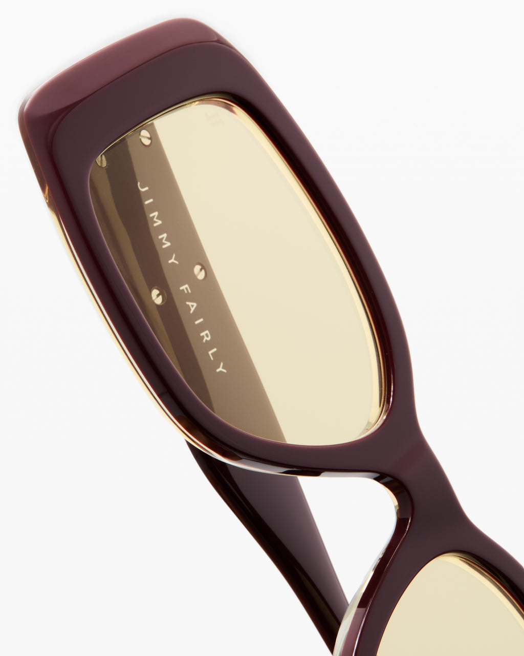 The Olva Rectangular Women's Sunglasses in Burgundy
