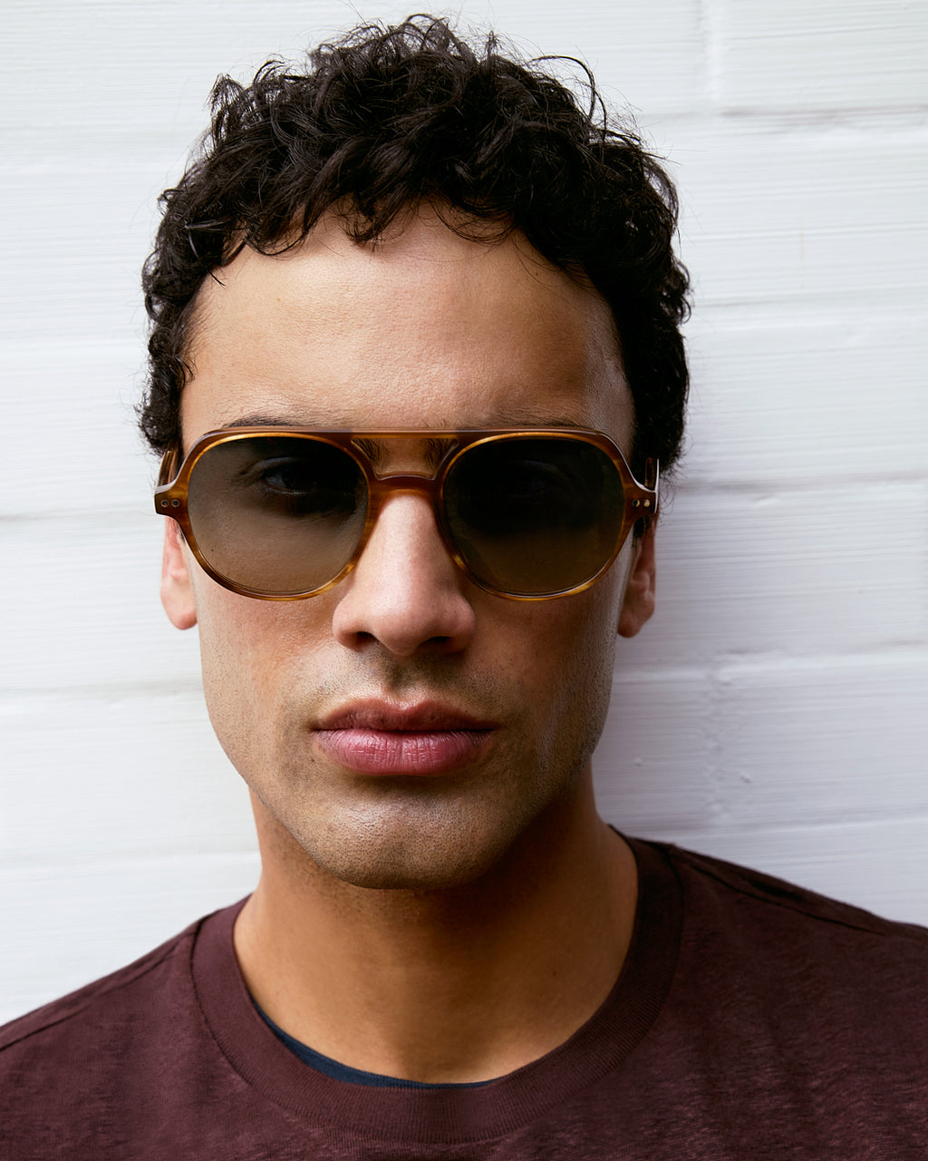 The Lars Aviator Men's Sunglasses in Brown