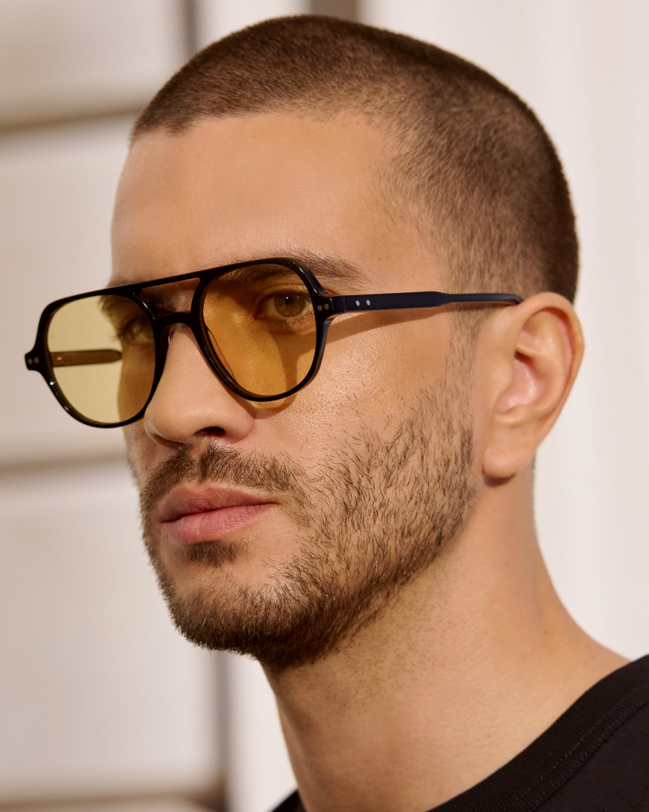 La Lars Aviateur Lunettes de Soleil pour homme in Noir