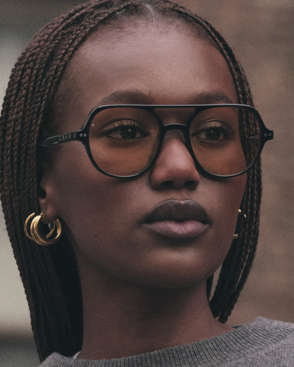 The Lars Aviator Herren-Sonnenbrillen in Schwarz