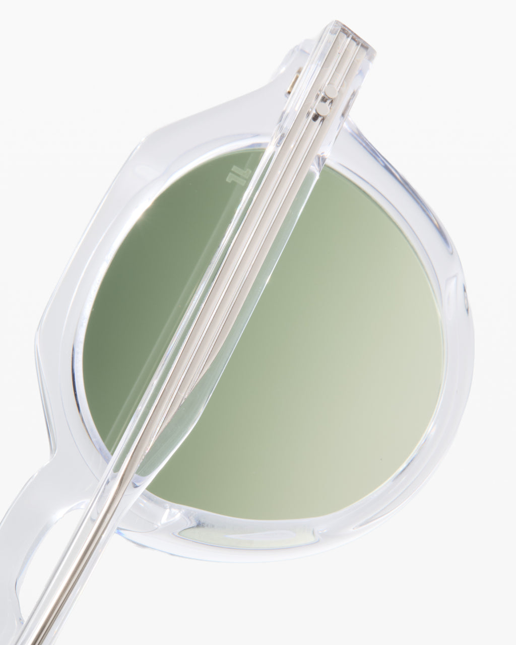 The Santino Rund Herren-Sonnenbrillen in Transparent