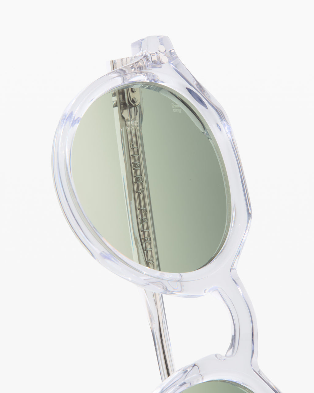 The Santino Rund Herren-Sonnenbrillen in Transparent