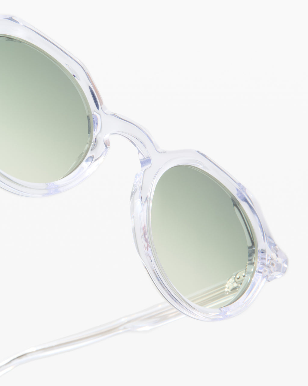 The Santino Rund Herren-Sonnenbrillen in Transparent