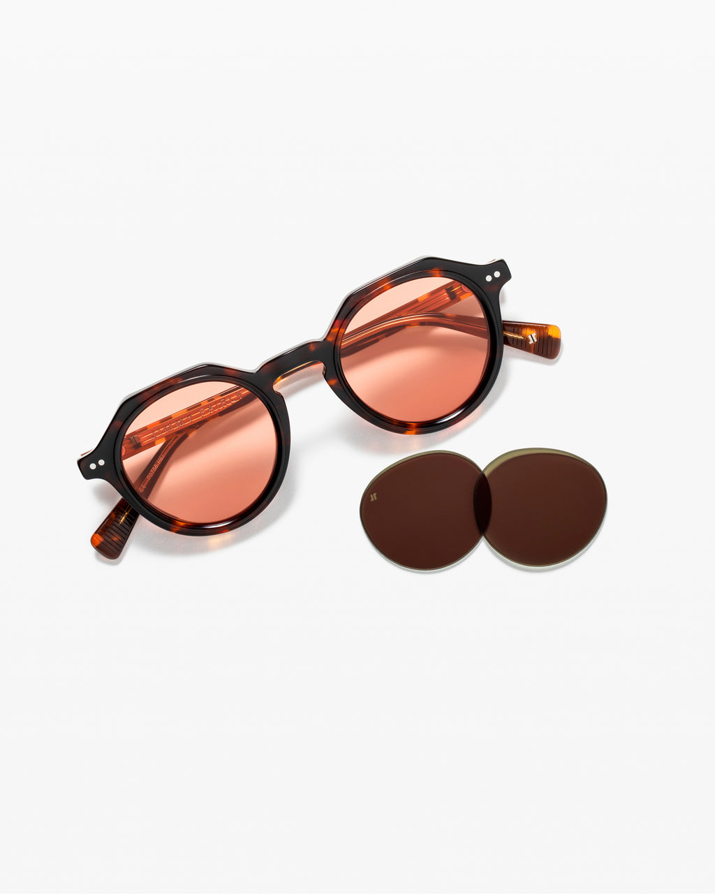The Santino Rund Herren-Sonnenbrillen in Tortoise