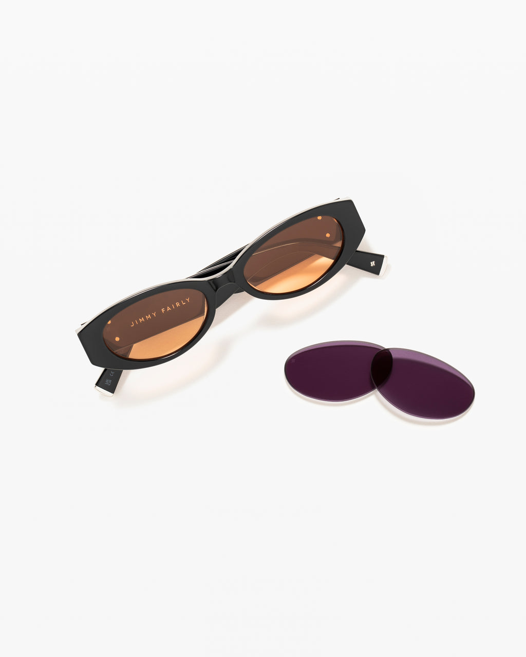 The Tiana JF Colors Oval Damen-Sonnenbrillen in Schwarz