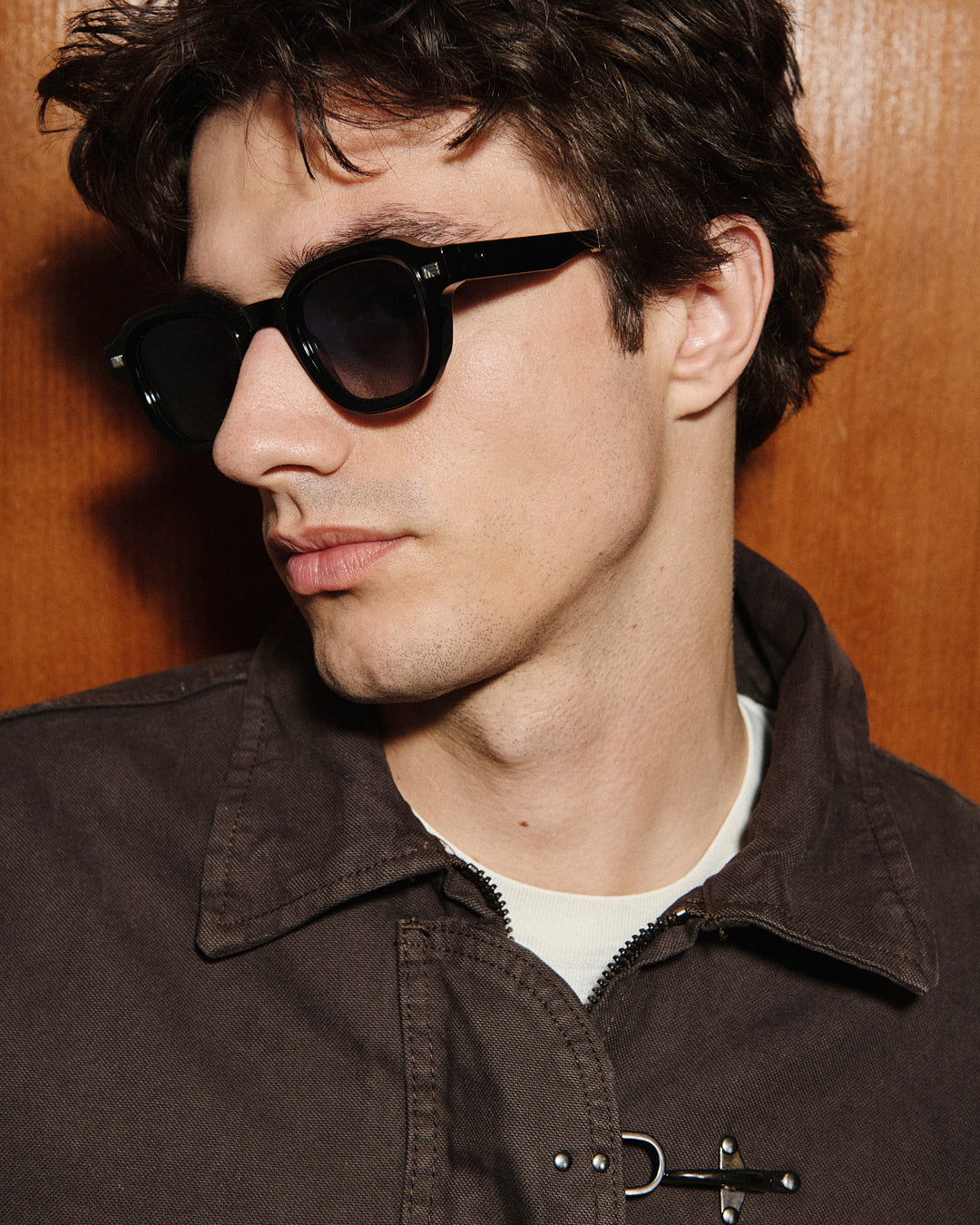 The Napoli Square Men's Sunglasses in Black