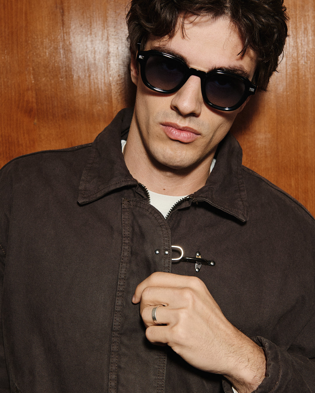 The Napoli Square Men's Sunglasses in Black