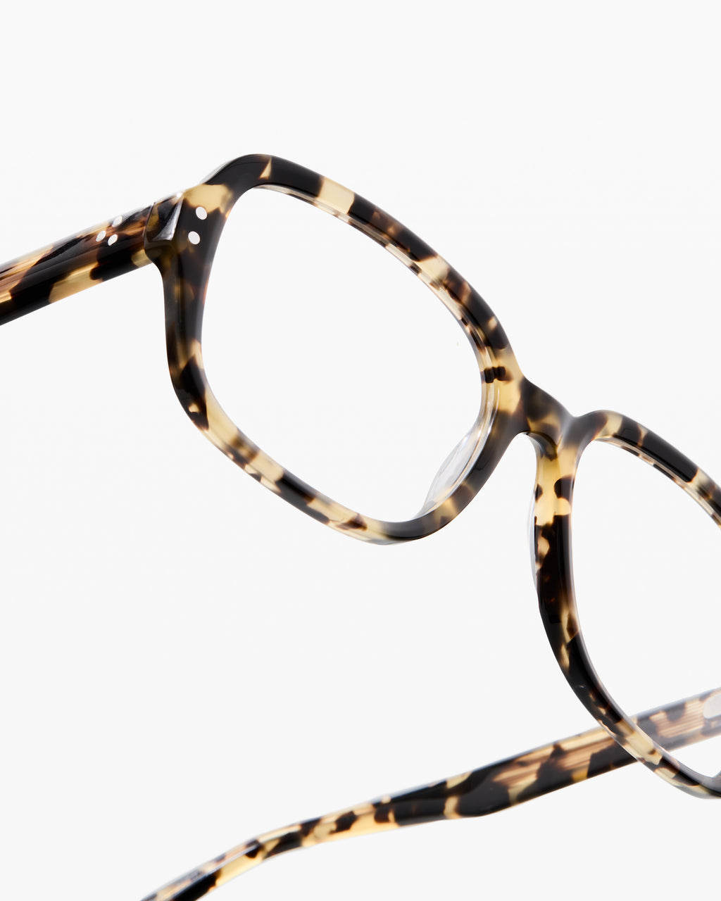 The Elba Rechteckig Damenbrillen in Yellow Tortoise