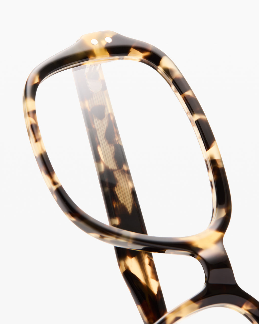 The Elba Rechteckig Damenbrillen in Yellow Tortoise