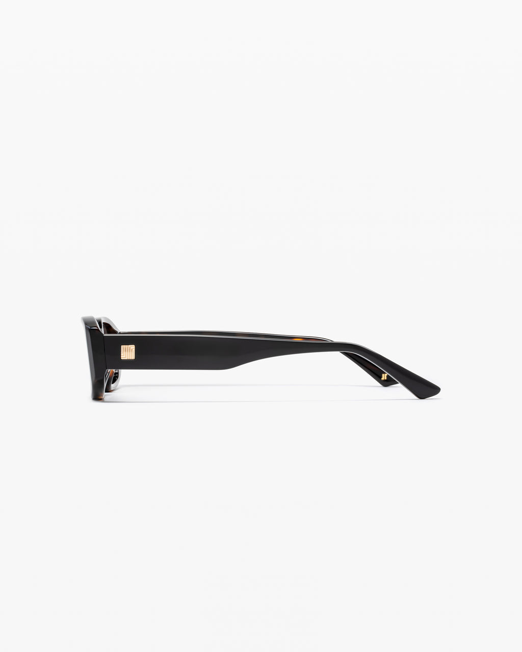 La Indy Rectangulaire Lunettes de Soleil pour femme in Noir