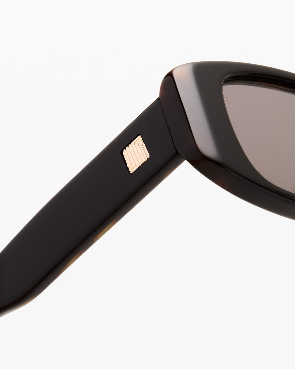 La Indy Rectangulaire Lunettes de Soleil pour femme in Noir