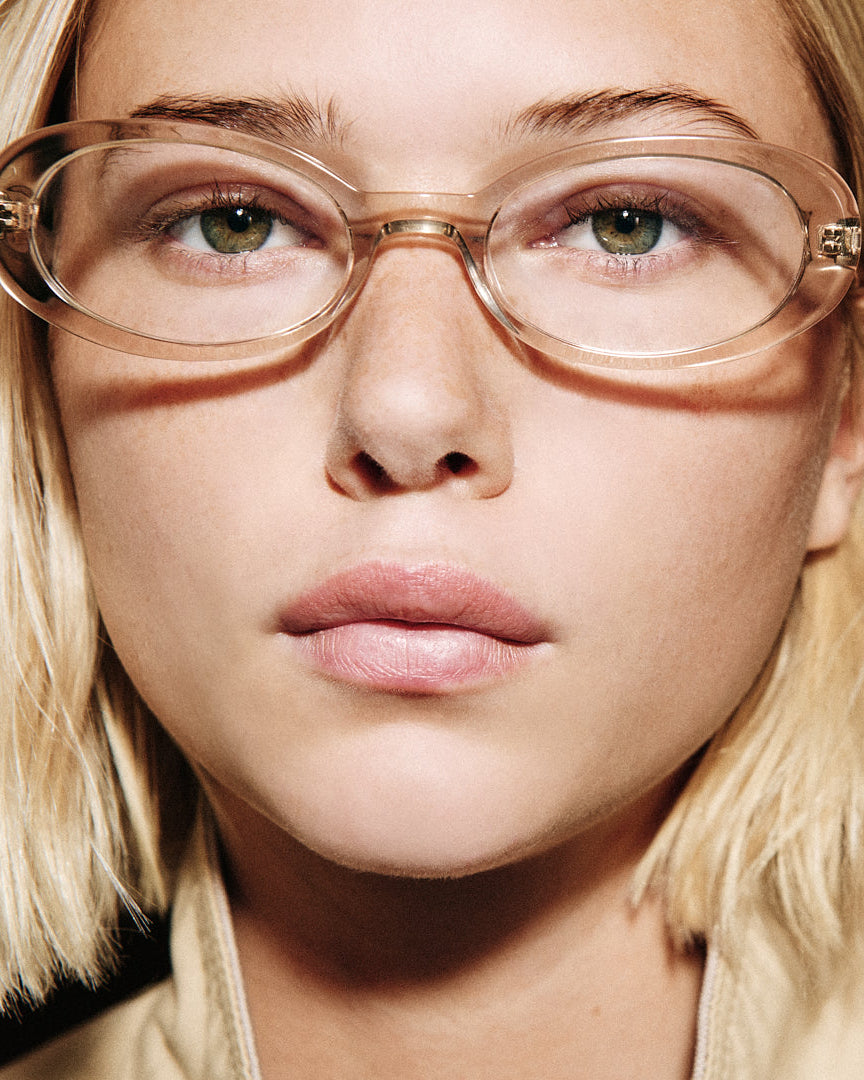 The Janna Oval Women's Eyeglasses in Cream