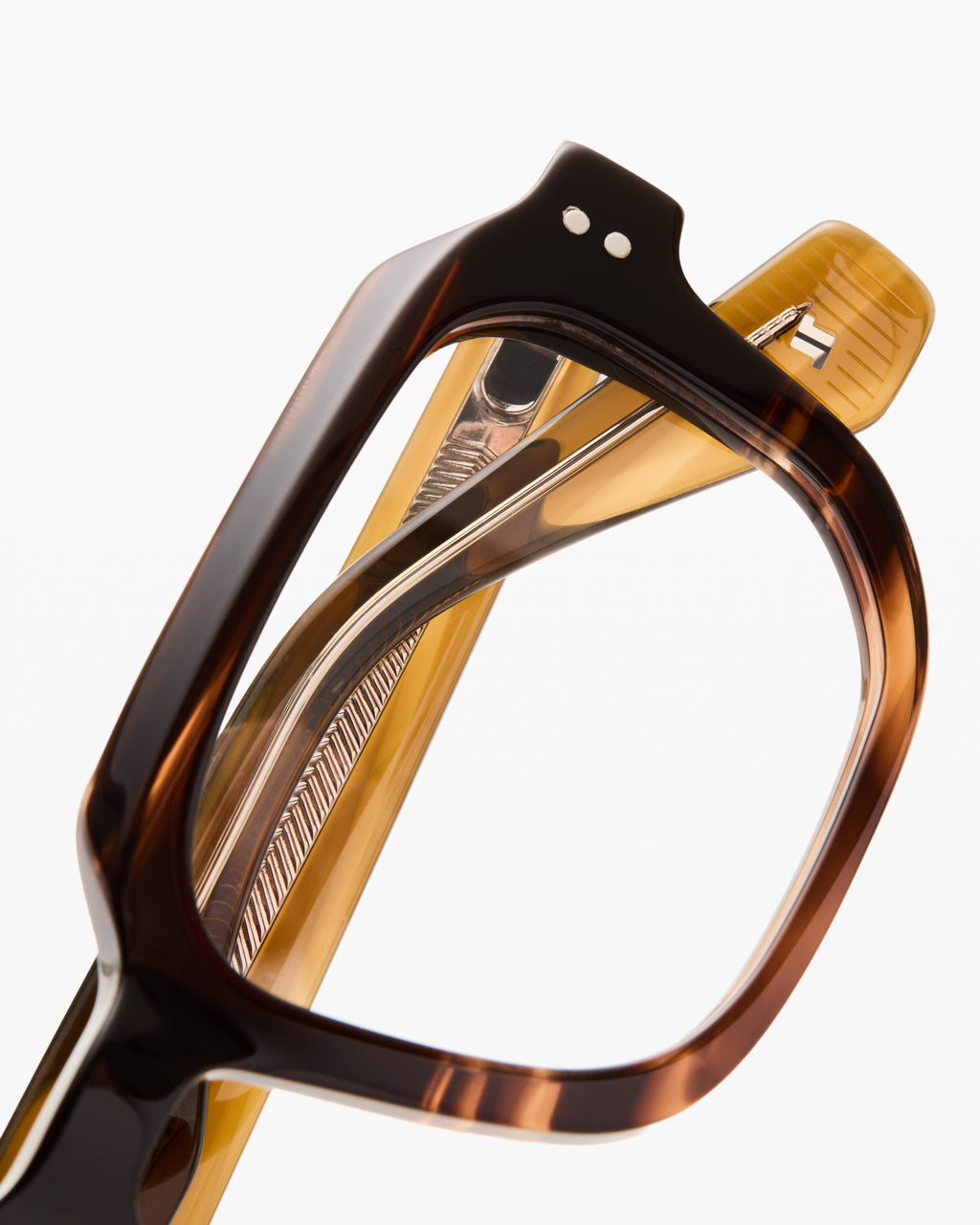 The Eren Rechteckig Herrenbrillen in Braun