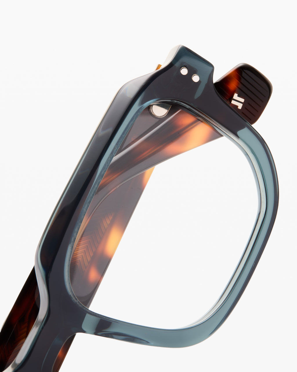 The Eren Rechteckig Herrenbrillen in Blau