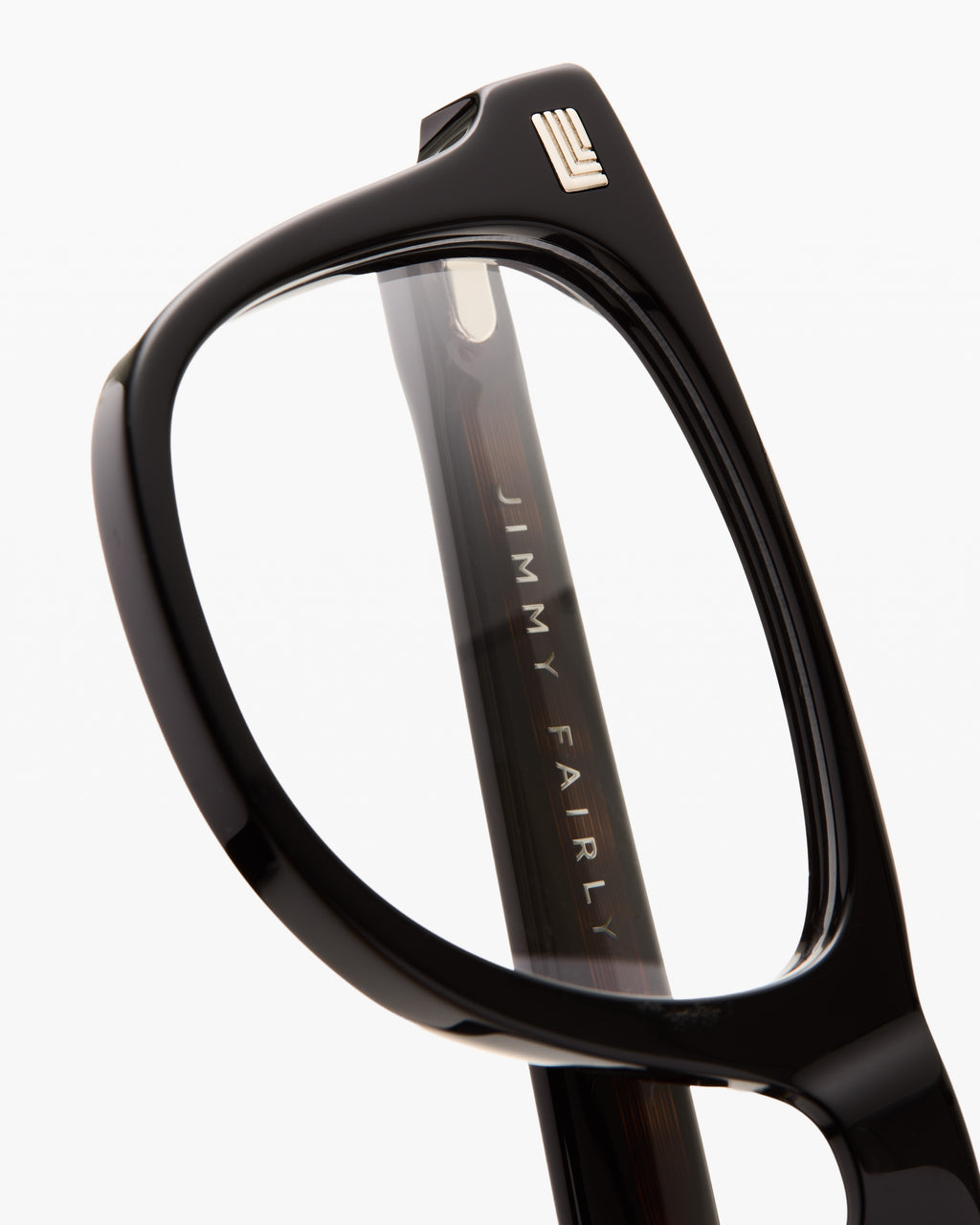 The Cassio Rechteckig Herrenbrillen in Schwarz